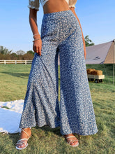 WYWH Spring Break Ditsy Floral Print High Waist Wide Leg Pants
